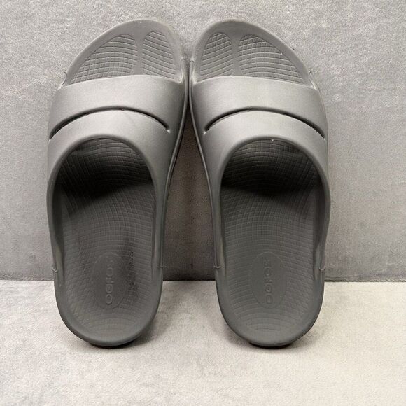 OOFOS OOahh Mens Size 8 Sandals Slate Gray Recovery Lightweight Sport Slides - Picture 6 of 8